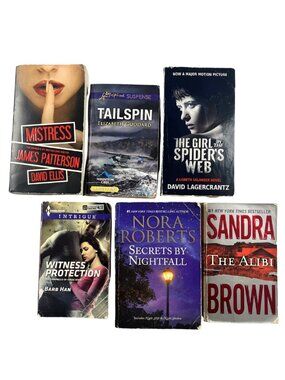 Book Lot 6 Mystery Thriller Suspense Patterson Roberts Brown